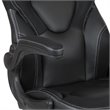Bowery Hill Ergonomic Faux Leather Racing Gaming Chair in Black