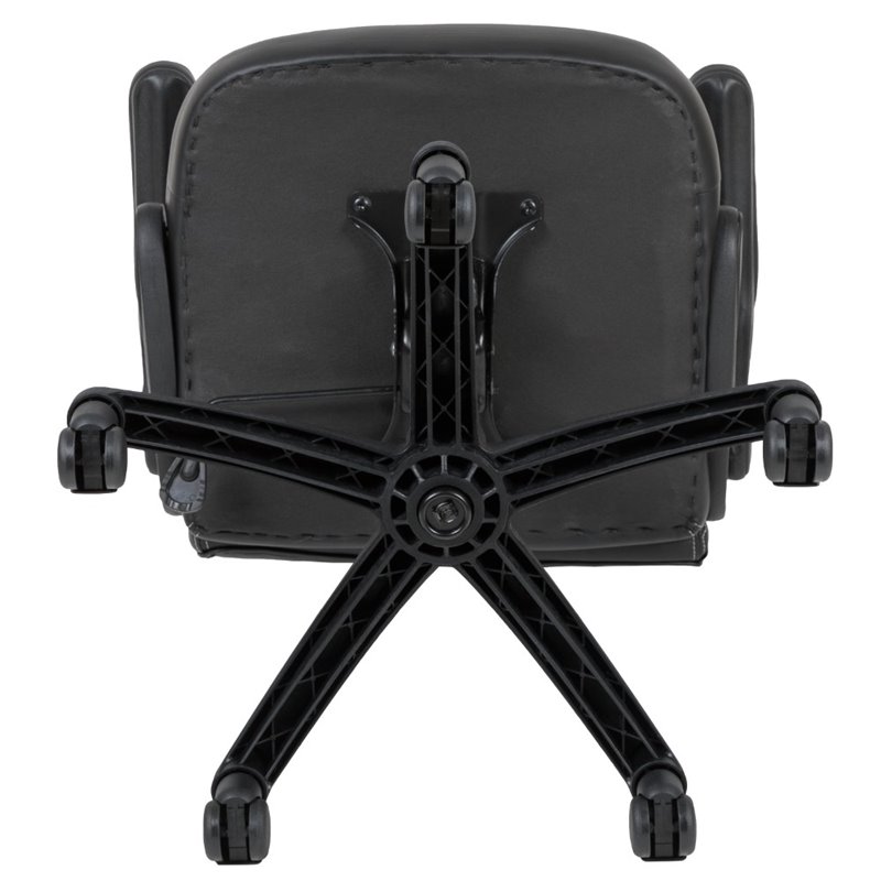 Bowery Hill Ergonomic Faux Leather Racing Gaming Chair in Black