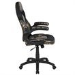 Bowery Hill Ergonomic Faux Leather Racing Gaming Chair in Camouflage