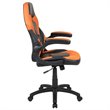 Bowery Hill Ergonomic Faux Leather Racing Gaming Chair in Orange