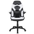 Bowery Hill Ergonomic Faux Leather Racing Gaming Chair in White