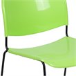 Bowery Hill Plastic Carry Handle Stacking Chair in Green and Black