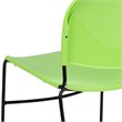 Bowery Hill Plastic Carry Handle Stacking Chair in Green and Black