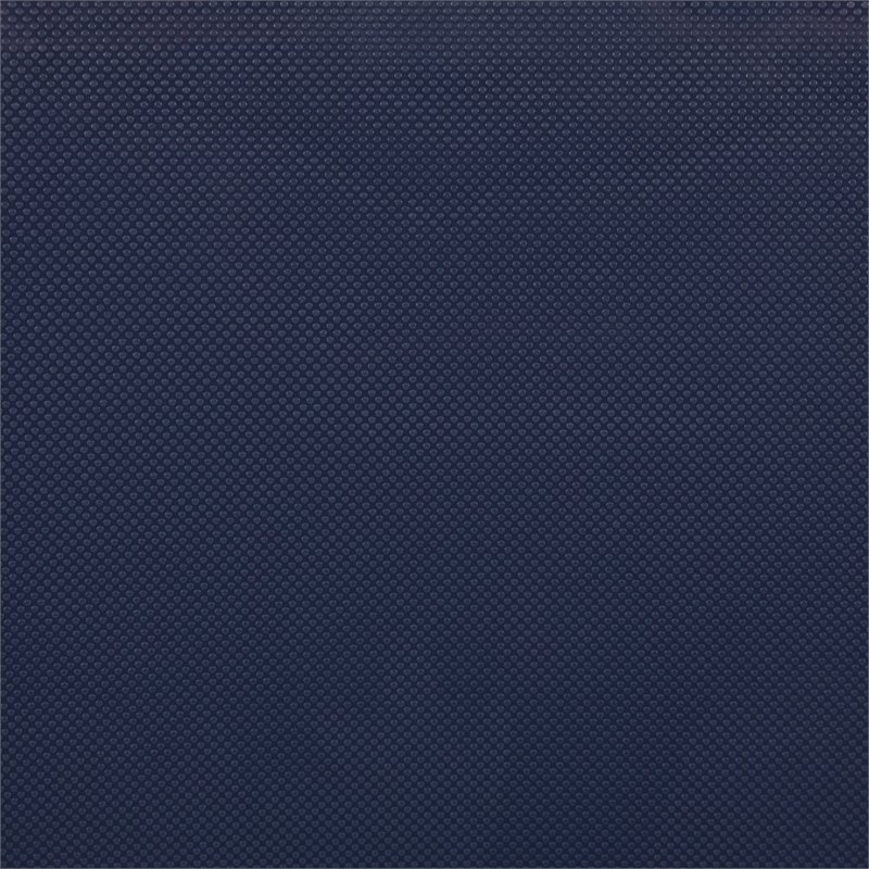 Bowery Hill Plastic Carry Handle Stacking Chair in Navy and Silver