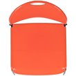 Bowery Hill Plastic Carry Handle Stacking Chair in Orange and Black