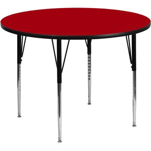 Bowery Hill 31&quot x 42&quot Round Thermal Fused Laminate Top Activity Table in Red