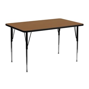 Bowery Hill 31&quot x 48&quot x 24&quot Thermal Fused Laminate Top Activity Table in Oak