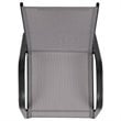 Bowery Hill Modern Gray Outdoor Stack Chair with Metal Frame