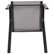 Bowery Hill Modern Gray Outdoor Stack Chair with Metal Frame