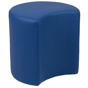 Bowery Hill 18&quot Soft Vinyl Collaborative Moon Classroom Chair in Blue