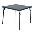 Bowery Hill 5PC Metal Kids Folding Activity Table and Chairs Set in Navy