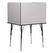 Bowery Hill Metal Stand-Alone Study Carrel w/ Height Adjustable Legs in Gray