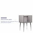Bowery Hill Metal Stand-Alone Study Carrel w/ Height Adjustable Legs in Gray