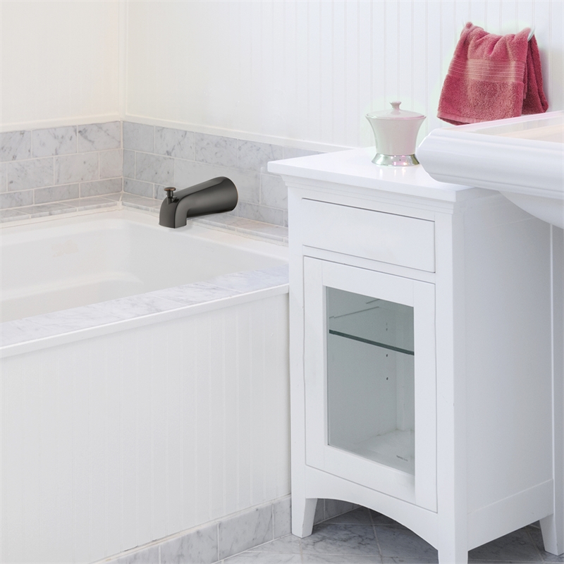 Bowery Hill Slip-On Metal Tub Diverter Spout in Oil-Rubbed Bronze