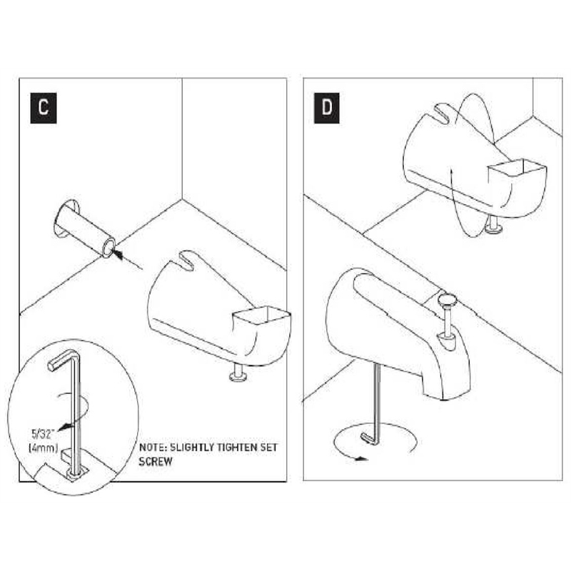 Bowery Hill Slip-On Metal Tub Diverter Spout in Oil-Rubbed Bronze