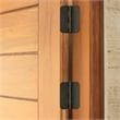 Bowery Hill Stainless Steel Door Hinge in Matte Black 3.5-Inch 3-Pack