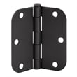 Bowery Hill Stainless Steel Door Hinge in Matte Black 3.5-Inch 3-Pack