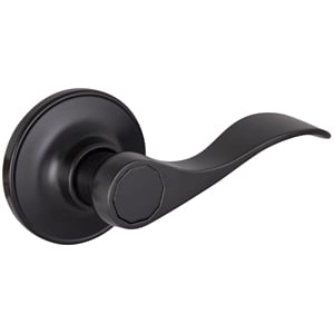 Bowery Hill Modern Brass Closet Door Lever in Matte Black Finish