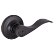 Bowery Hill Contemporary Brass Privacy Door Lever in Matte Black