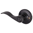 Bowery Hill Contemporary Brass Privacy Door Lever in Matte Black