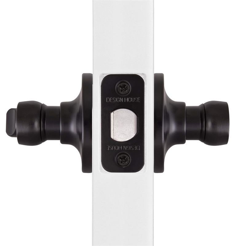 Bowery Hill Contemporary Brass Privacy Door Lever in Matte Black