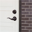Bowery Hill Modern Keyed Brass Entry Door Handle in Matte Black