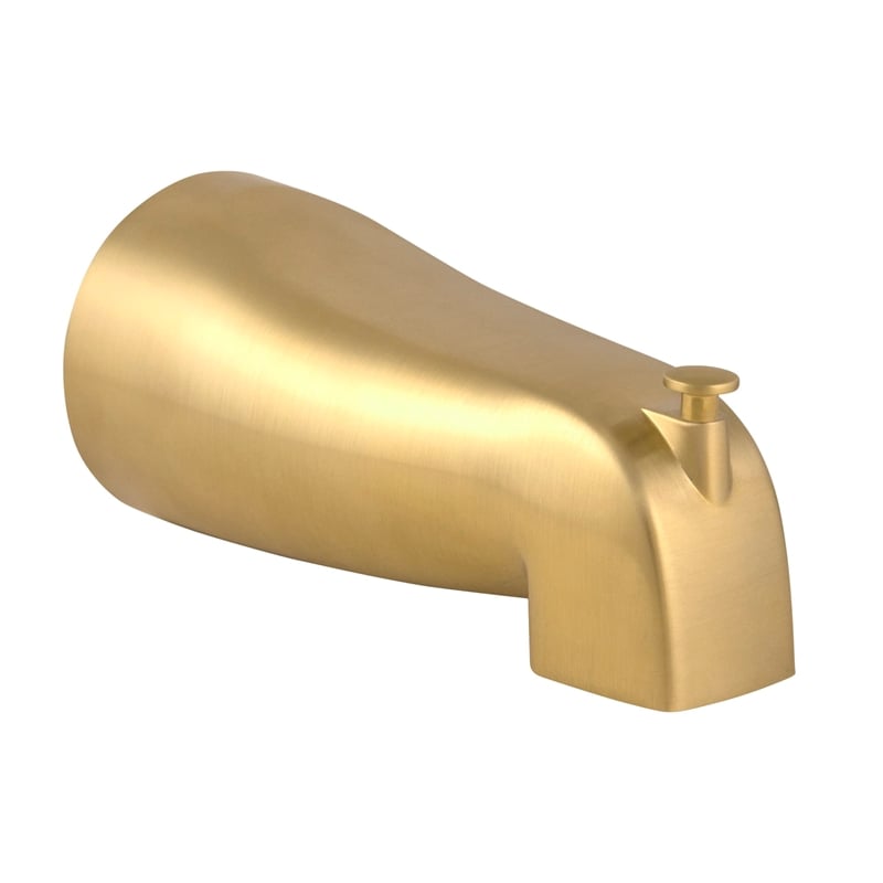 Bowery Hill Stainless Steel Tub Diverter Spout in Satin Gold