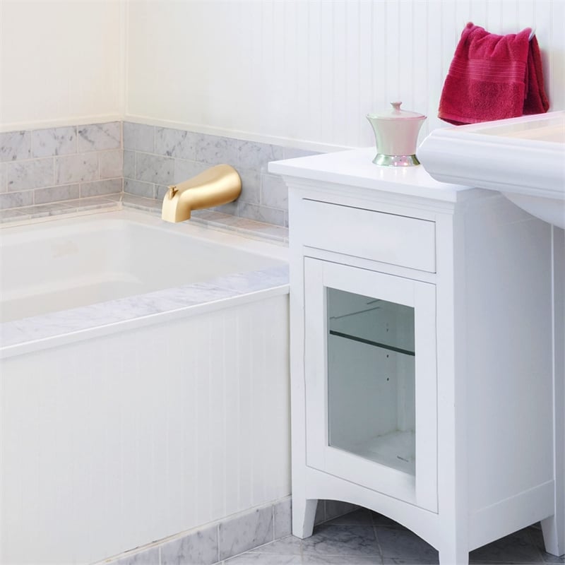 Bowery Hill Stainless Steel Tub Diverter Spout in Satin Gold