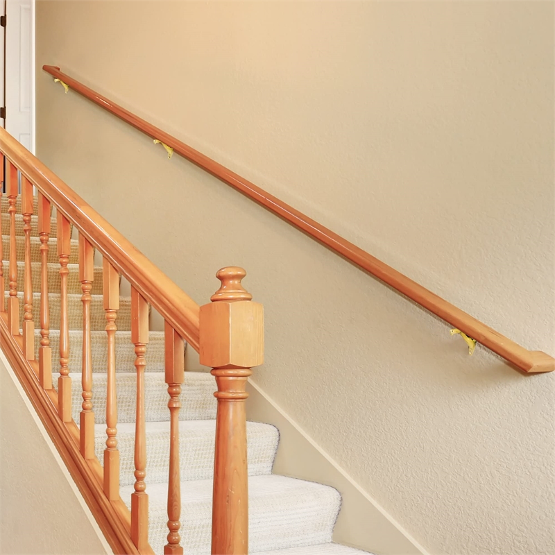 Bowery Hill Standard Metal Handrail Bracket in Polished Brass 5 Pack
