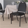 Bowery Hill Contemporary Vinyl Stacking Banquet Chair in Black