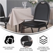 Bowery Hill Contemporary Vinyl Stacking Banquet Chair in Black