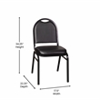 Bowery Hill Contemporary Vinyl Stacking Banquet Chair in Black
