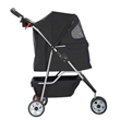 Bowery Hill Contemporary Collapsible Pet Stroller in Black Fabric