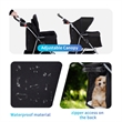 Bowery Hill Contemporary Collapsible Pet Stroller in Black Fabric