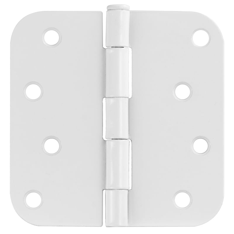 Bowery Hill Stainless Steel Door Hinge in Painted White 4 Inch 5/8 Inch 12 Pack