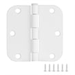 Bowery Hill Steel Door Hinge in Painted White 3 1/2 Inch 5/8 Inch 12 Pack