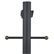 Bowery Hill Black Stainless Steel Lamp Post with Outlet and Photo Eye
