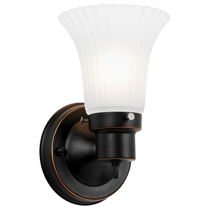Bowery Hill Modern Stainless Steel Wall Light in Oil Rubbed Bronze
