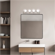 Bowery Hill Stainless Steel Vanity Light in Satin Nickel 4 Light