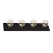 Bowery Hill 4-Light Modern Metal Vanity Light in Matte Black