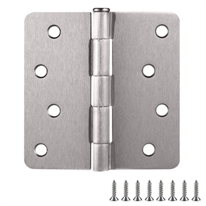 Bowery Hill 4&quot 10-Pack Stainless Steel Door Hinge in Satin Nickel