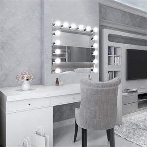 Bowery Hill Modern Steel Vanity Light in Polished Chrome 4-Light
