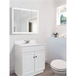 Bowery Hill Marble Single Bowl Vanity Top Solid Ivory Swirl 25Inch