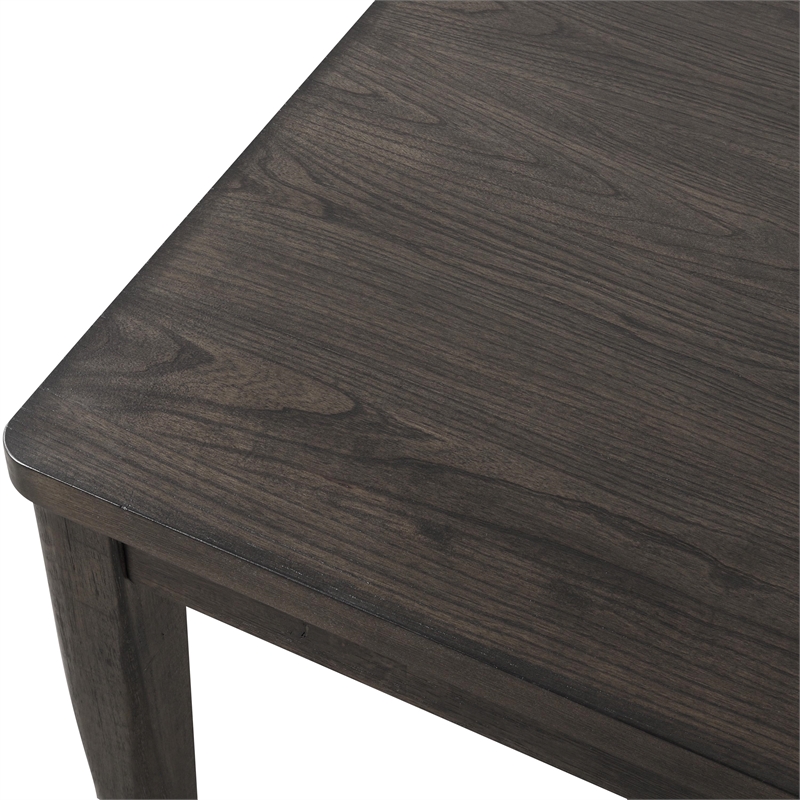 Bowery Hill Modern 7-Piece Wood Dining Table Set in Dark Walnut
