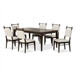 Bowery Hill Modern 7-Piece Wood Dining Table Set in Dark Walnut