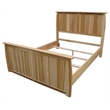 Bowery Hill Contemporary Solid Wood Queen Panel Headboard in Natural