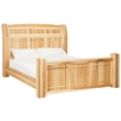 Bowery Hill Contemporary Solid Wood King Arch Panel Bed in Natural