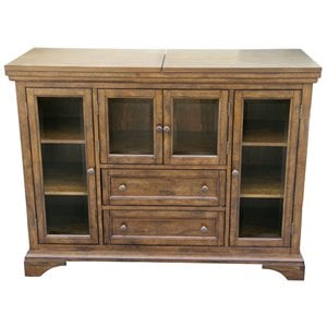 Bowery Hill Solid Wood Flip-Top Sideboard Server in Rustic Whiskey
