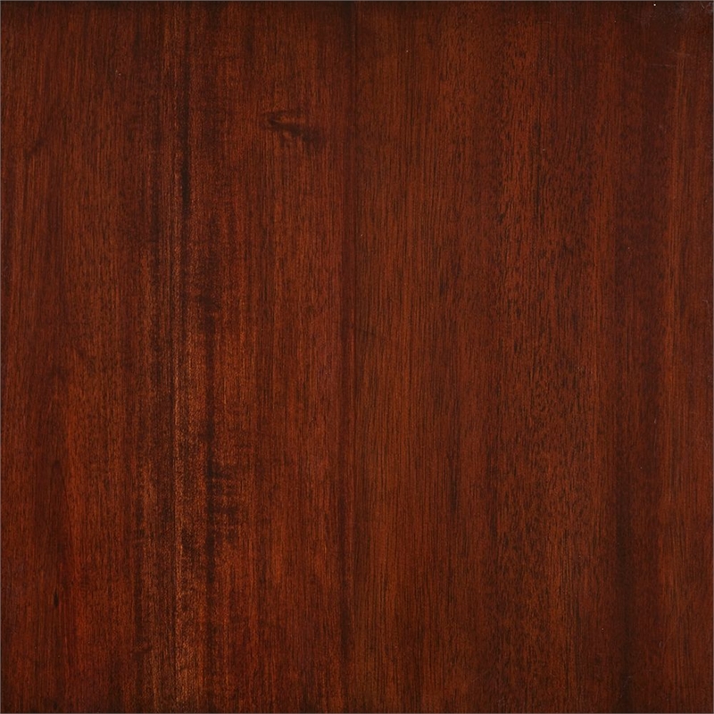 Bowery Hill 6-Drawer Transitional Wood Chest in Cherry Brown/Gunmetal