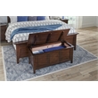 Bowery Hill Transitional Solid Wood Blanket Chest in Cherry Brown